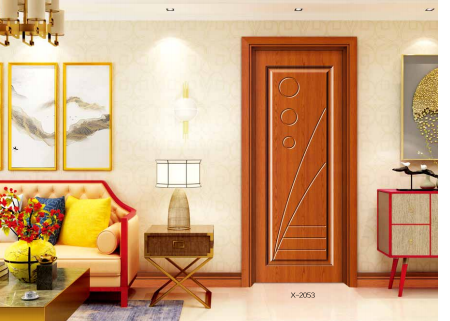 鑫順來(lái)X-2053簡(jiǎn)約雕花平開(kāi)封閉漆修色實(shí)木復(fù)合烤漆門(mén)