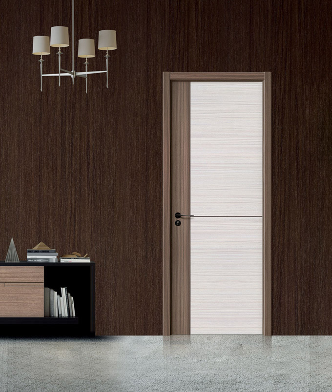 鑫順來X-2604雕花拼貼修色實木烤漆門