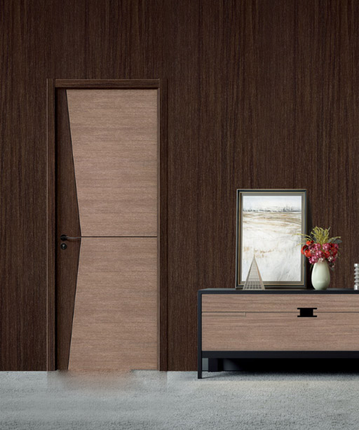 鑫順來X-2607雕花拼貼叉色實木烤漆門