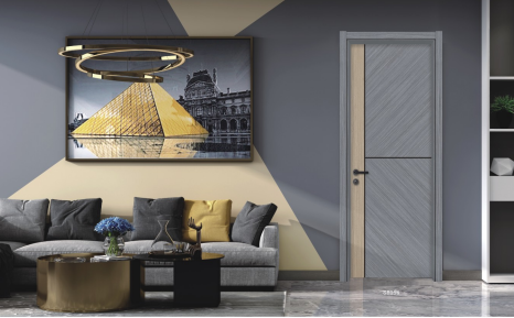 2020年新款愉心X-3011拼貼輕奢實(shí)木烤漆門