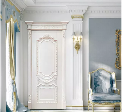 新款上市愉心X-4080復(fù)古實木烤漆門