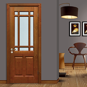 廠價(jià)直銷鑫順來X-6027平開實(shí)木烤漆門