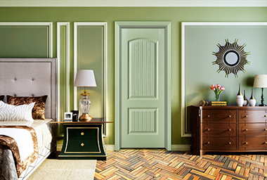 廠價直銷鑫順來X-6076平開外扣實木烤漆門