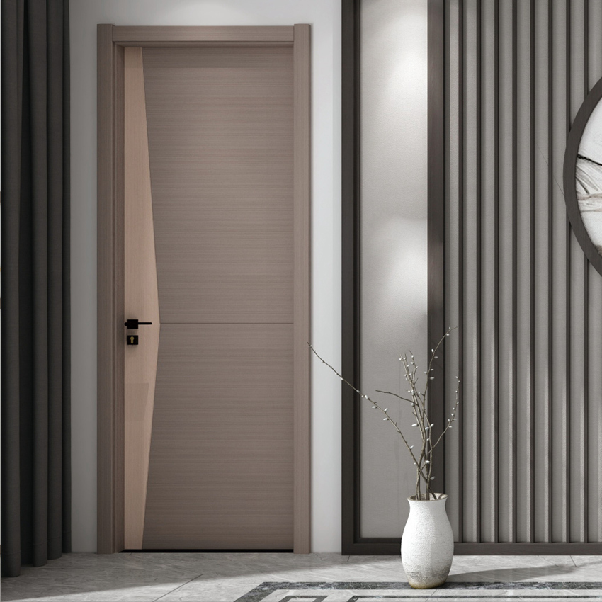 新款上市鑫順來X-8043平開拼貼實木烤漆門