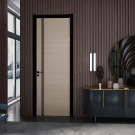 廠價直銷鑫順來X-8049平開叉色實木烤漆門