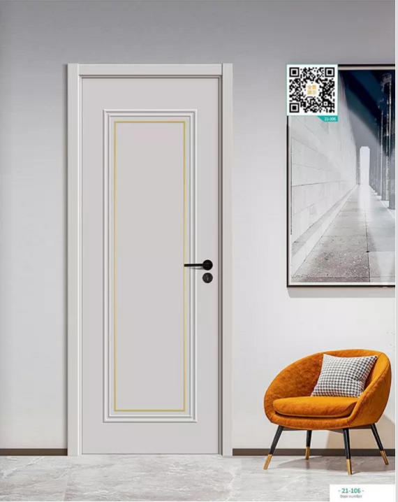廠價(jià)新款鑫順來21-106掃碼豪華扣線叉色木門，掃二維碼看裝修風(fēng)格