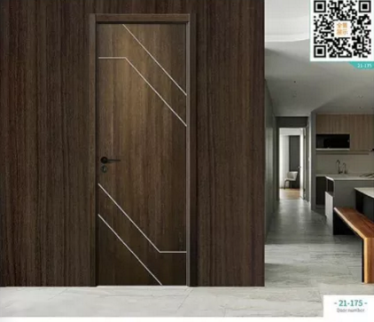 廠價新款鑫順來21-176掃碼輕奢木門，掃二維碼看裝修風格