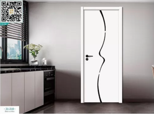 廠價新款鑫順來21-210掃碼叉色木門,掃二維碼看裝修風格