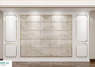 廠價(jià)新款鑫順來(lái)DQ-18掃碼金典白電視墻，掃二維碼看裝修風(fēng)格