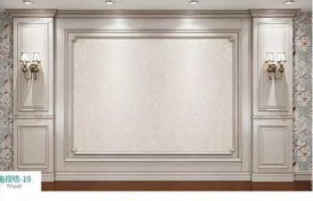 廠價(jià)新款鑫順來(lái)DQ-19掃碼金典白電視墻，掃二維碼看裝修風(fēng)格