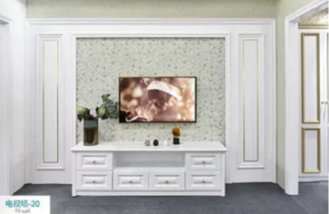 廠價(jià)新款鑫順來(lái)DQ-20掃碼金典白電視墻，掃二維碼看裝修風(fēng)格